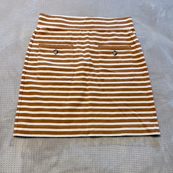 J. Crew Dresses & Skirts - J.Crew Brown & White Striped Skirt XXS | Like New